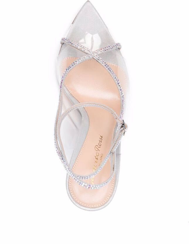 Gianvito Rossi Sandalen met metallic bandje Zilver