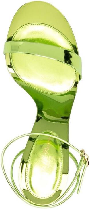 Gianvito Rossi Sandalen met metallic-effect Groen