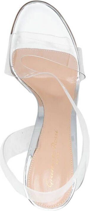 Gianvito Rossi Sandalen met metallic hak Zilver
