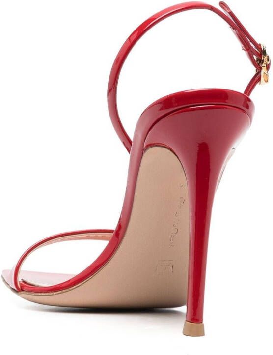 Gianvito Rossi 105 mm Ribbon sandalen Rood