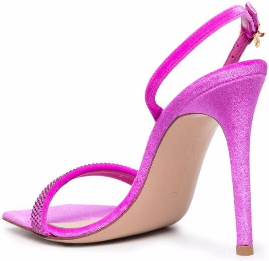 Gianvito Rossi Sandalen met stras Roze