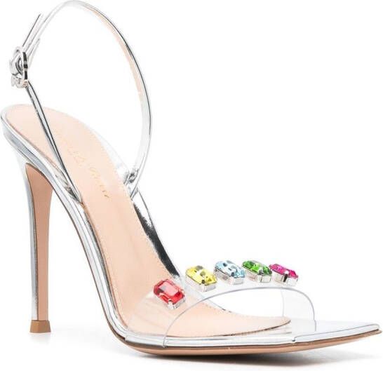 Gianvito Rossi Sandalen verfraaid met kristal Grijs