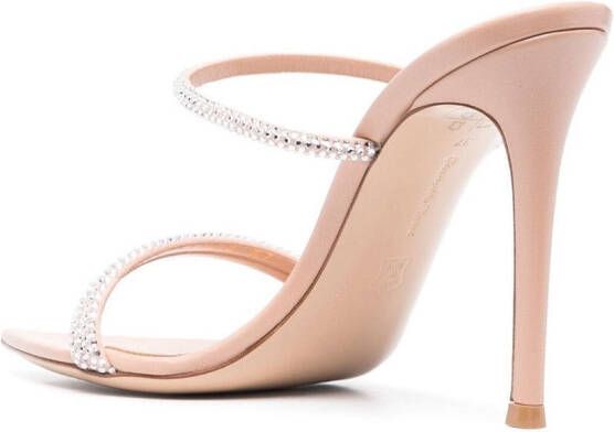 Gianvito Rossi Sandalen verfraaid met stras Beige