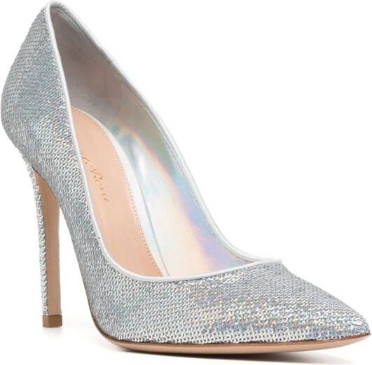 Gianvito Rossi Pumps verfraaid met pailletten Zilver