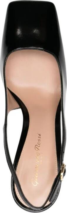 Gianvito Rossi Slingback pumps met gelakte afwerking Zwart