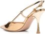 Gianvito Rossi Slingback pumps met lint Geel - Thumbnail 3