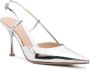 Gianvito Rossi Slingback pumps met lint Zilver - Thumbnail 2