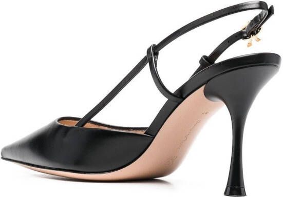 Gianvito Rossi Slingback pumps met lint Zwart