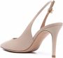 Gianvito Rossi Slingback pumps met puntige neus Beige - Thumbnail 3