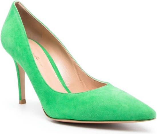 Gianvito Rossi Stiletto suède pumps Groen