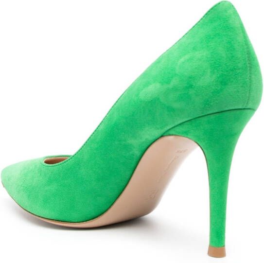 Gianvito Rossi Stiletto suède pumps Groen