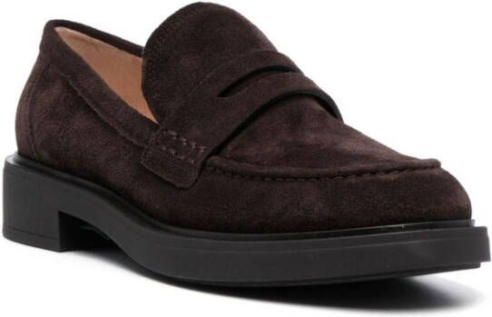 Gianvito Rossi Suède loafers Bruin