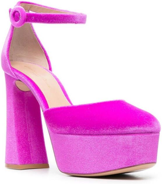 Gianvito Rossi Suède pumps Roze