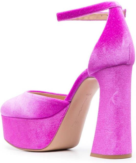 Gianvito Rossi Suède pumps Roze