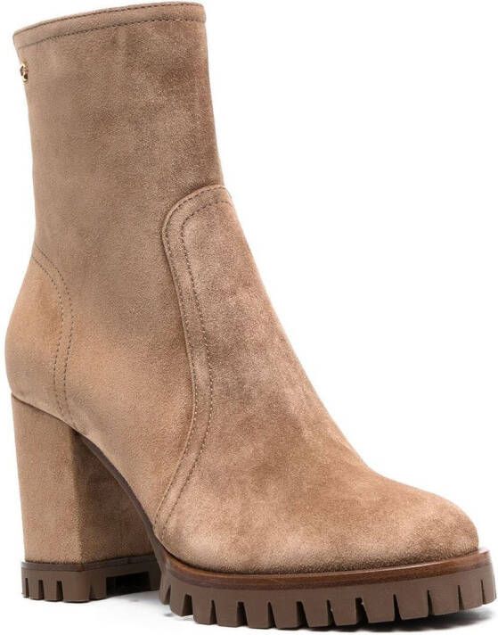 Gianvito Rossi Timber suède laarzen Beige