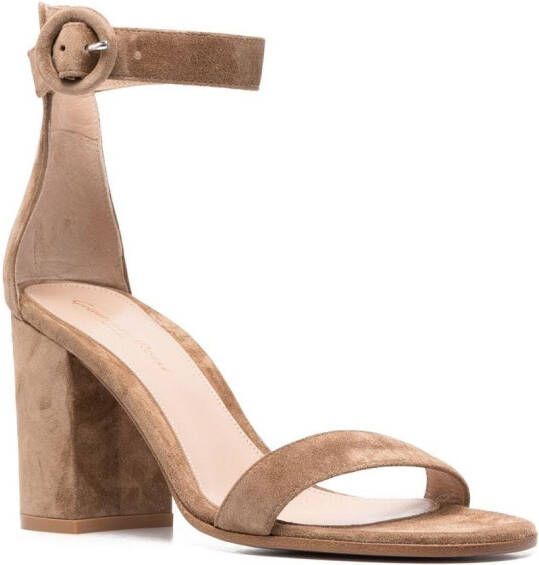 Gianvito Rossi Versilia suède sandalen Bruin