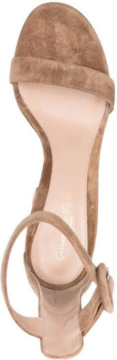 Gianvito Rossi Versilia suède sandalen Bruin