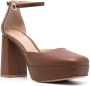 Gianvito Rossi Vian pumps met blokhak Bruin - Thumbnail 2