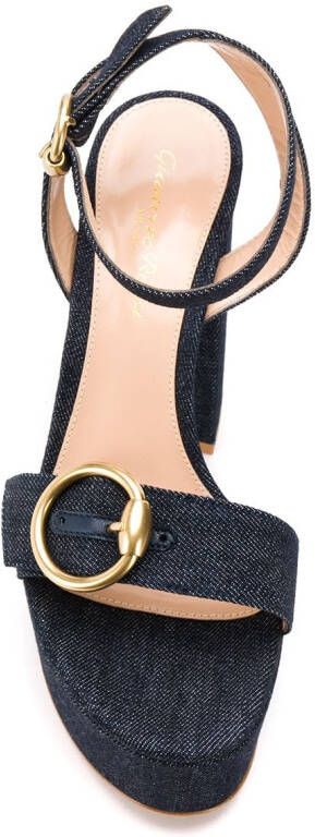 Gianvito Rossi Zandra denim sandalen Blauw