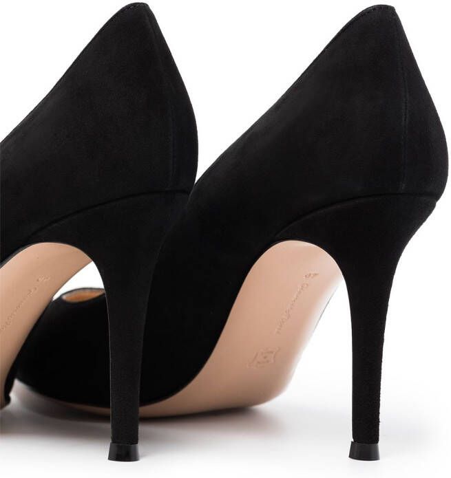 Gianvito Rossi zwarte gianvito 85 suède pumps