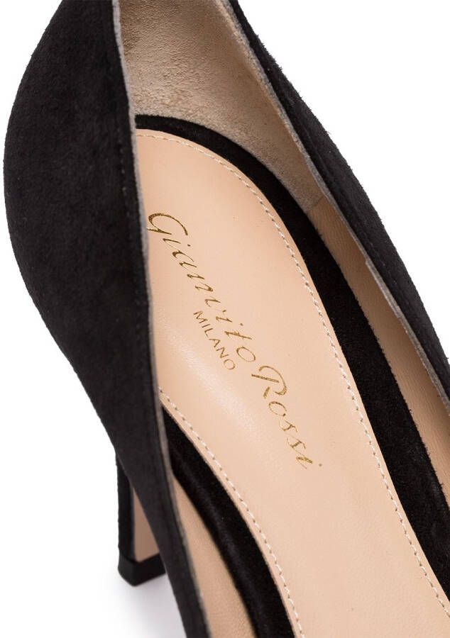 Gianvito Rossi zwarte gianvito 85 suède pumps