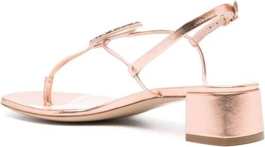 Giorgio Armani 35 mm gelamineerde leren sandalen Roze