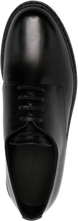 Giorgio Armani Derby schoenen met ronde neus Zwart
