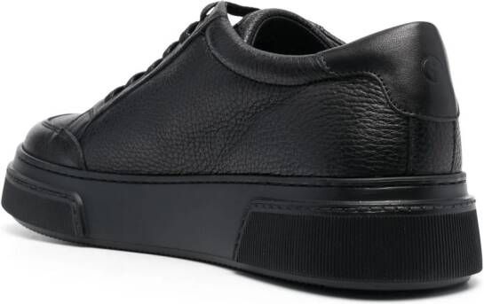 Giorgio Armani Herren leren sneakers Zwart