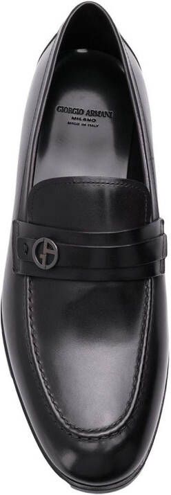 Giorgio Armani klassieke loafers Zwart