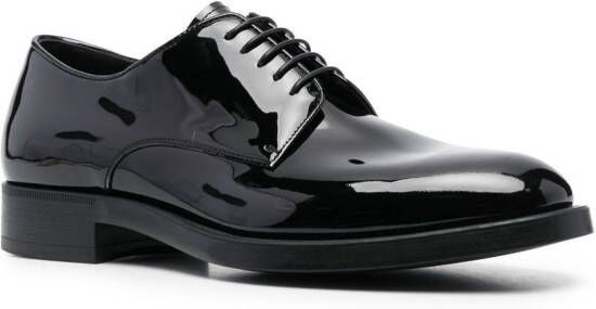 Giorgio Armani Leren derby schoenen Zwart