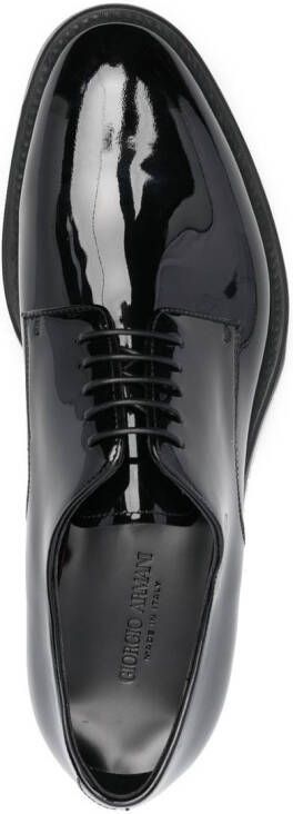 Giorgio Armani Leren derby schoenen Zwart