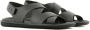 Giorgio Armani Leren sandalen met logo-reliëf Zwart - Thumbnail 2