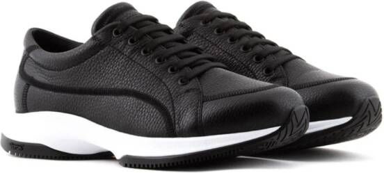 Giorgio Armani Leren sneakers Zwart