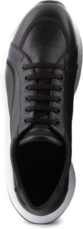 Giorgio Armani Leren sneakers Zwart