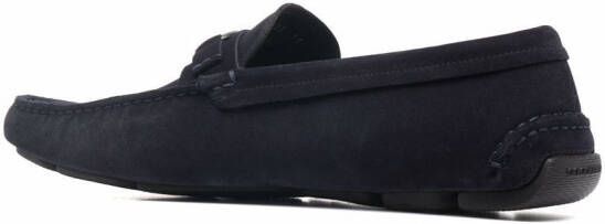 Giorgio Armani Loafers met logogesp Blauw