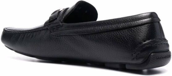 Giorgio Armani Loafers met logoplakkaat Zwart