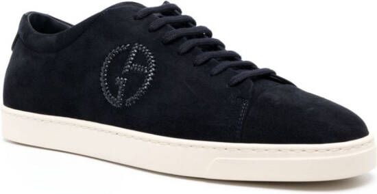 Giorgio Armani Sneakers met logo-reliëf Blauw