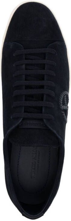 Giorgio Armani Sneakers met logo-reliëf Blauw