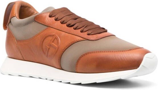 Giorgio Armani Sneakers met vlakken Bruin