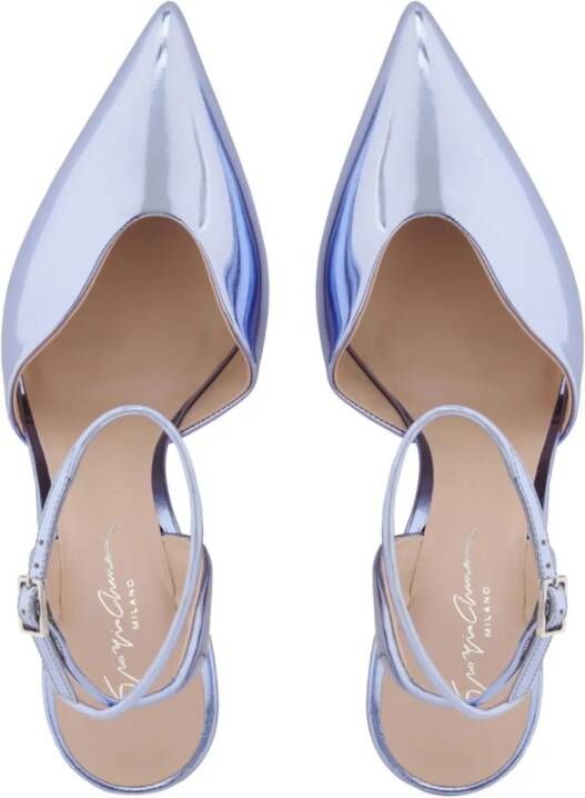 Giorgio Armani Pumps met metallic-effect Blauw