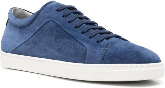 Giorgio Armani Suède sneakers Blauw