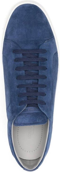 Giorgio Armani Suède sneakers Blauw