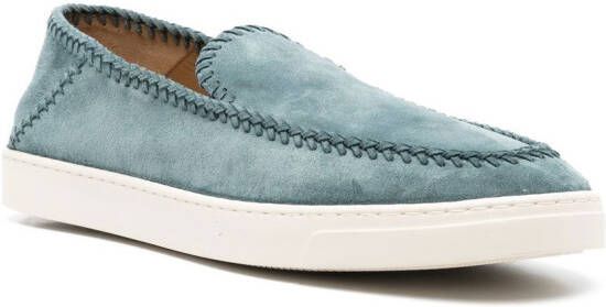 Giorgio Armani Sneakers met gestikt detail Blauw