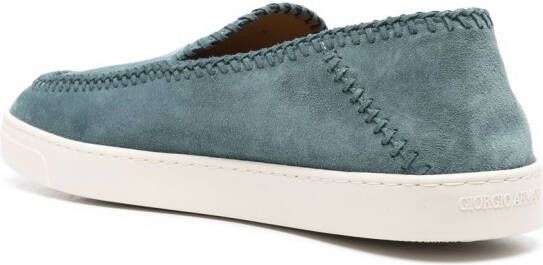 Giorgio Armani Sneakers met gestikt detail Blauw