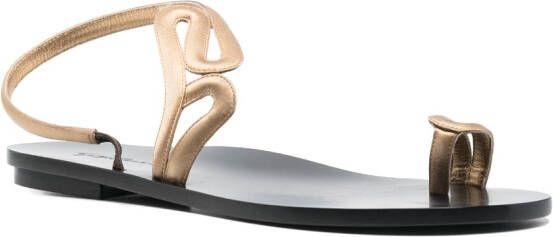 Giorgio Armani Gewikkelde sandalen Goud