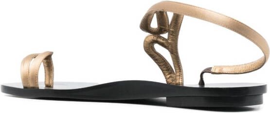 Giorgio Armani Gewikkelde sandalen Goud