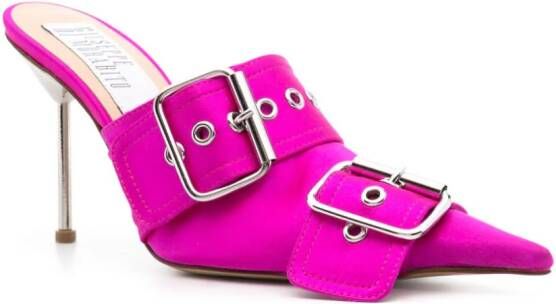 Giuseppe Di Morabito 95mm satijnen muiltjes Roze