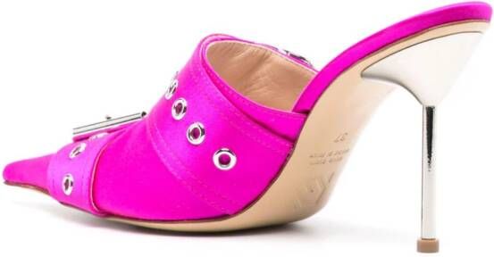 Giuseppe Di Morabito 95mm satijnen muiltjes Roze
