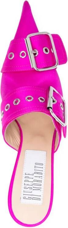 Giuseppe Di Morabito 95mm satijnen muiltjes Roze