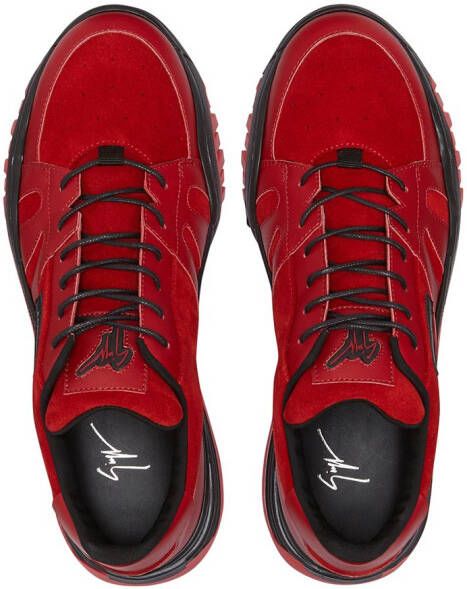 Giuseppe Junior Sneakers met logopatch Rood